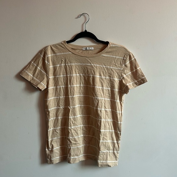 Tan striped summer T - Picture 1 of 3